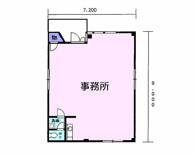 日野南９丁目２－４事務所 間取り図