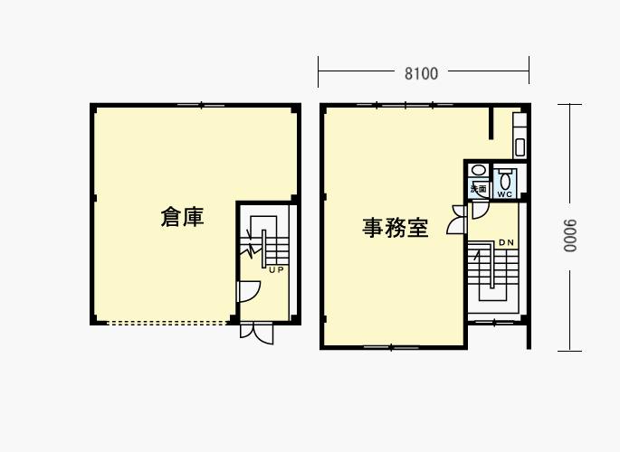 江口２丁目倉庫付事務所 間取り図