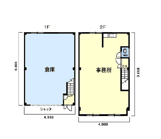 上六名１丁目倉庫付事務所 間取り図