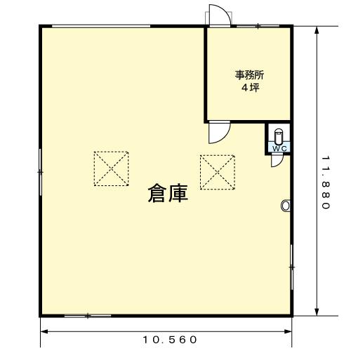 岡田３丁目３２９倉庫　Ｂ 間取り図