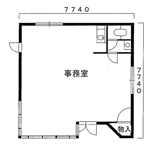 勝川町西３丁目５事務所 間取り図